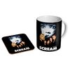 profiles Scream Movie - Ceramic Coffee Mug + Coaster Gift Set