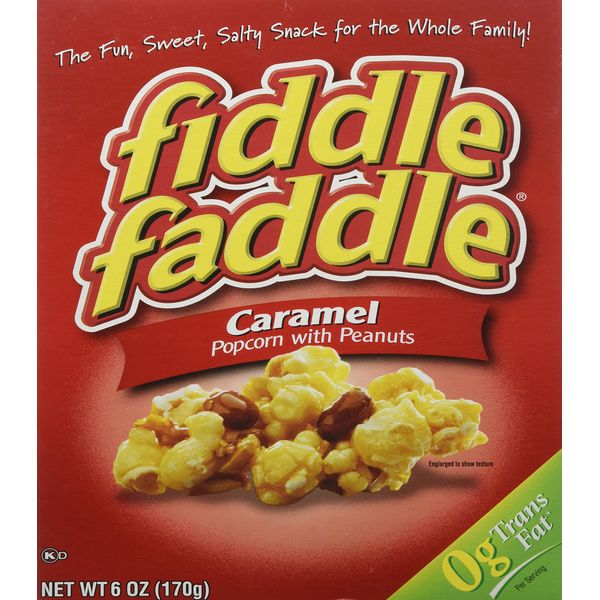 Fiddle Faddle Caramel Popcorn With Peanuts, 6 Oz (Pack of 2)