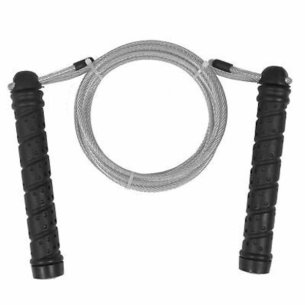 Wellness Weighted Jump Rope Light Gray for Workout Indoors or Outdoors