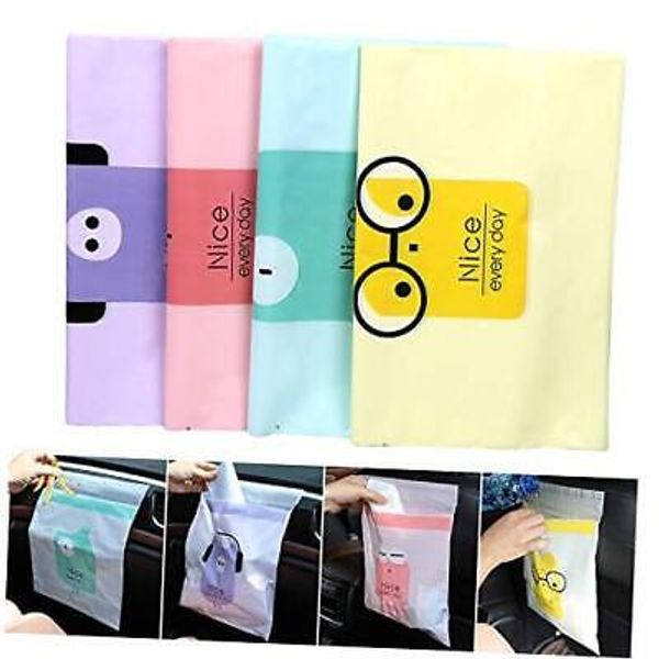 60PCS Easy Stick-On Disposable Car Trash Bag, Leakproof Vomit Bag, Beautiful