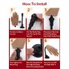 Yokilly Practice Hand for Acrylic Nails,100PCS Practice Nail Tips Flexible Nail Practice Hand with Stand,Silicone Nail Hand Practice Model for Nail Training,Fake Hands With 3PCS Professional Nail File