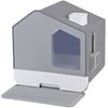 Anti-Splash Closed Cat Litter Box with Litter Scoop Front  Exit Door Ventilate