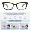 FERAVIA Blue light blocking eyeglasses men rectangular anti glare eyestrain computer gaming glasses