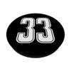 Number #33 White Sport Number 33 PopSockets Adhesive PopGrip