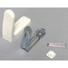 Nomuratec N-2165 Comfortable and Convenient Hanging Pin Hook, Single, Soft Type, White
