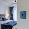 BG Electrical Single Intermediate Wall Light Switch, Screwless Front Plate, Round Edges, Evolve, Matt Blue, 20A, 16AX, PCDDB13B
