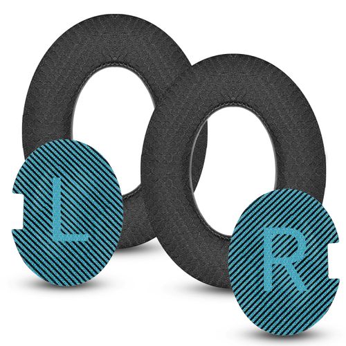 Joghaw Cooling Gel Replacement Ear Pads for Bose AE2, QC15, QC25 - Extra-Thick Cushions with Breathable Woven Mesh Fabric for Long-Lasting Cool Comfort - Black