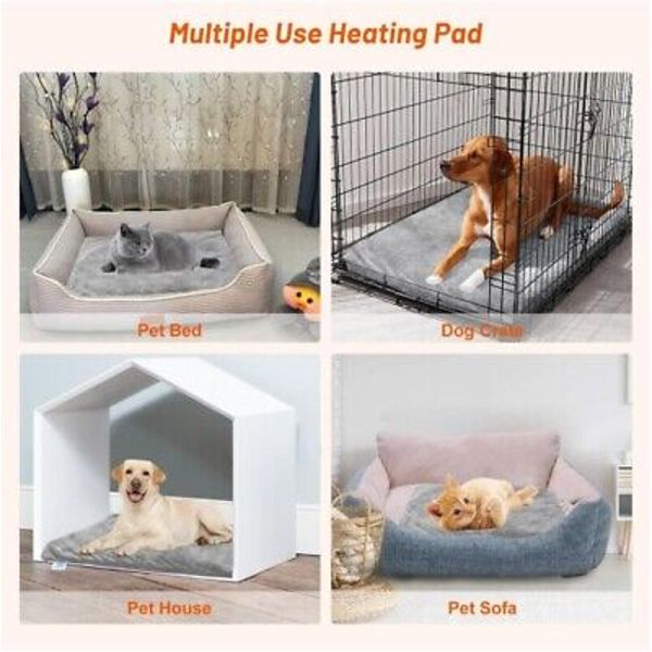 Adjustable Electric Heating Pad For Dog Cat Pet Washable Cover 16x18”