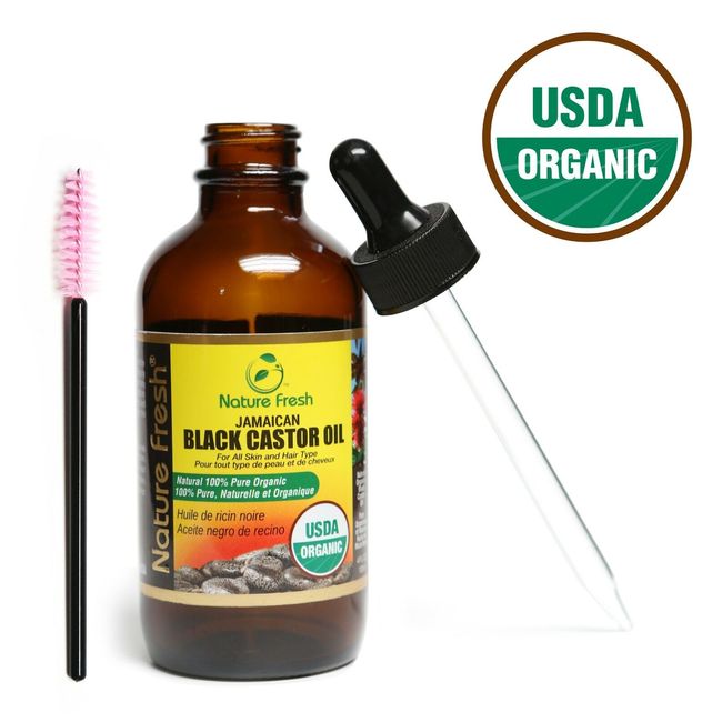 USDA 100% Pure Jamaican Black Castor Oil 4 oz,Cold Press, Hexane Free