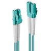 Lindy LC-LC OM3 50/125 Fibre Optic Patch Cable - Aqua, 50m