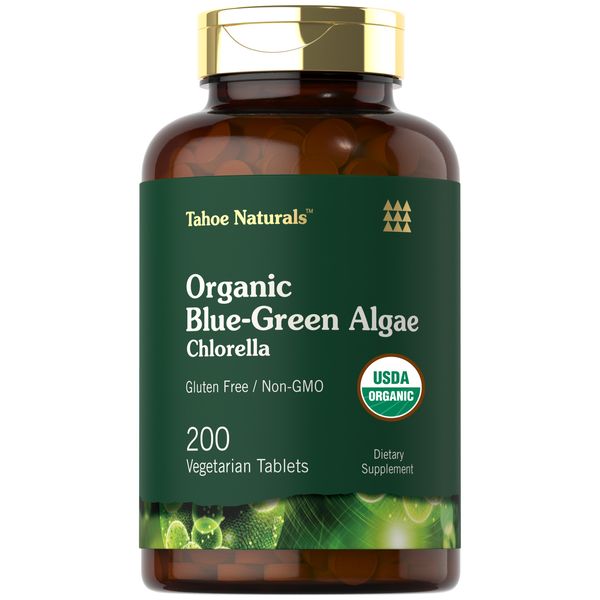 Chlorella Blue Green Algae 500mg | 200 Capsules | by Tahoe Nutritonals