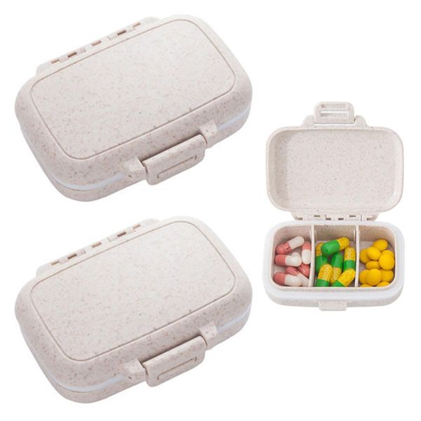 2Pcs Small Pill Box Pill Organizer Box Travel Daily Pill Organiser Portable Pill Container Small Pill Storage Box Travel Pill Case Pocket Pill Box Pill Container for Vitamins