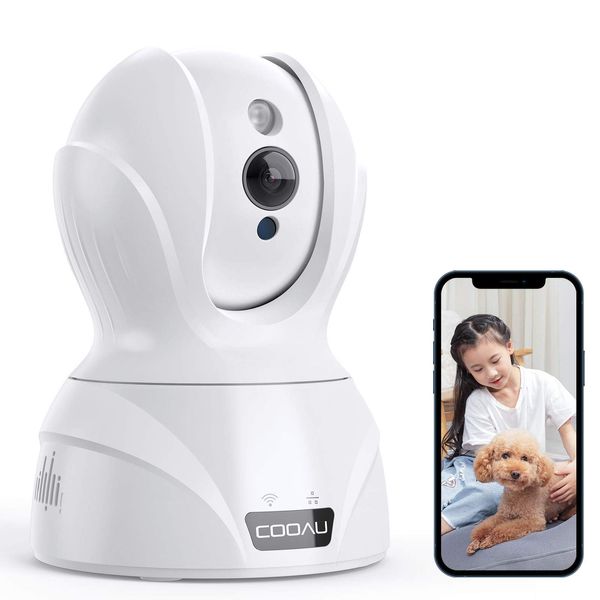 COOAU Network Camera, 4 MP High Pixels, 5G Wi-Fi Compatible, Supports Pet Elderly, Surveillance Security Camera, IP Wireless Camera, Automatic Tracking, Face/Voice/Motion Detection, Two-Way Calls,