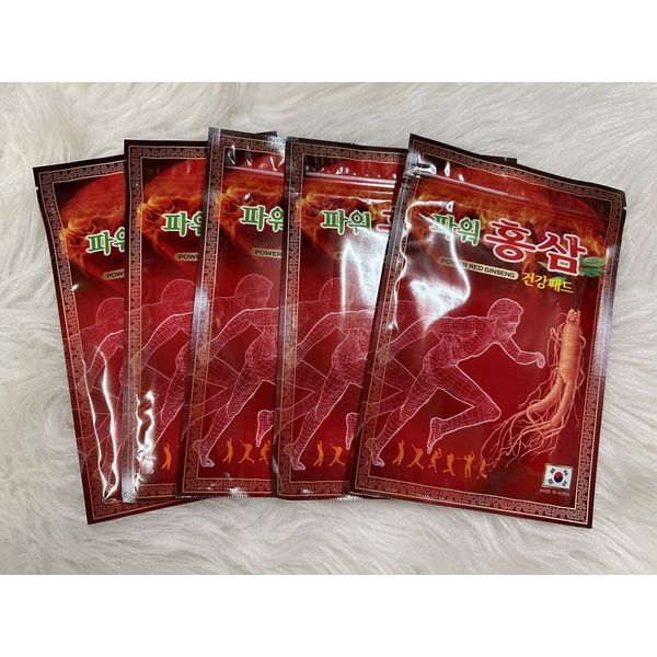 Hanil Power Red Ginseng Pad Pain Relief Patch Saponin Health Pads Korean 100pcs