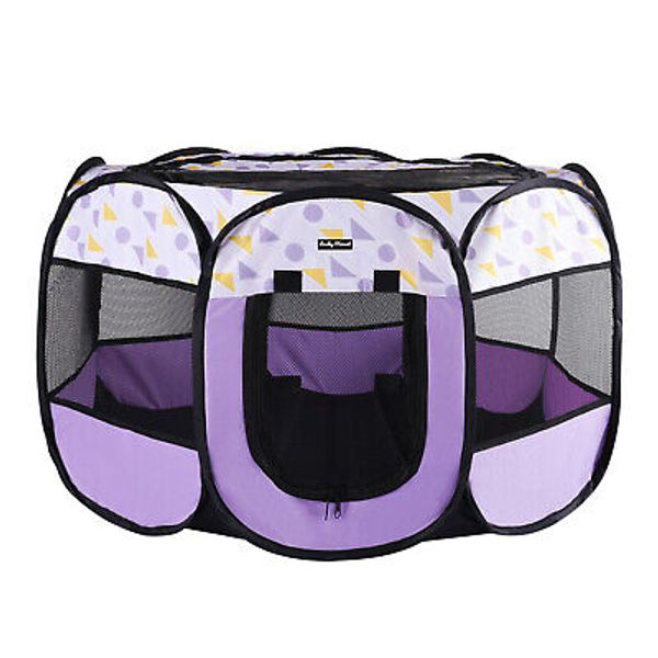 Portable Pet Dog Playpen Foldable Cat Exercise Kennel Crate Tent W/carrying Case