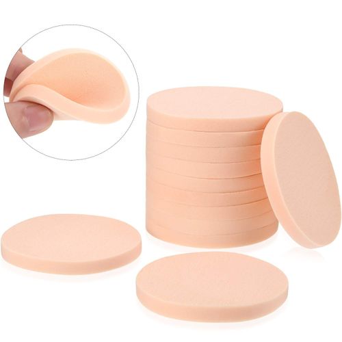 12 Packs Face Paint Sponges Set Puff Makeup Sponge One Size Adult Unisex Foam Sponges (Round Skin Color)