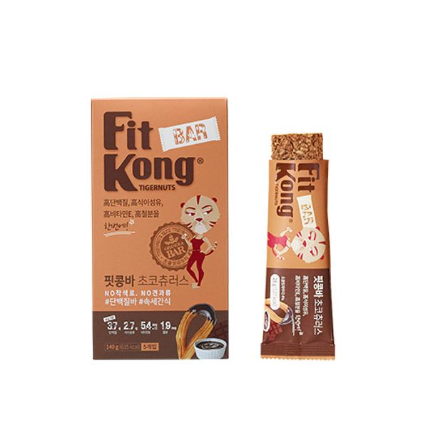 Pitkong Bar Choco Churros Protein Bar 5p, 1ea, 140g