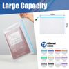 Plastic Wallets A4 Zip Lock Bags-12Pcs Plastic Mesh Document Folder with Zipper for Toys Puzzle Bills Documents