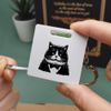 'Scruffy Tuxedo Cat' Keyring Tape Measure/Spirit Level Tool (KM00043525)