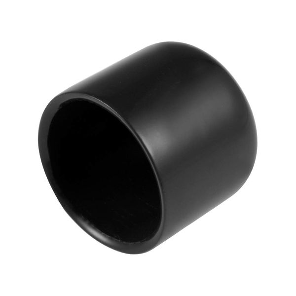 uxcell Rubber End Caps 22mm Inner Diameter Vinyl Round End Cap Cover Screw Protector Black 15pcs