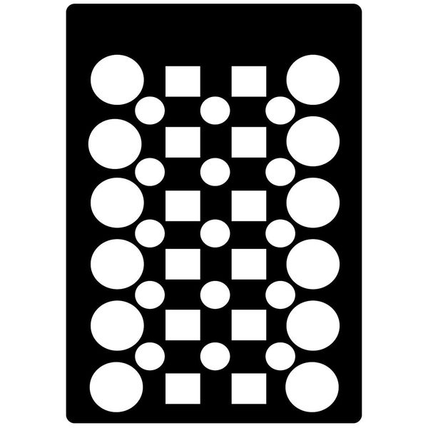Creative Expressions Mini Stencil Checker Board, 10.5 x 7.5cm