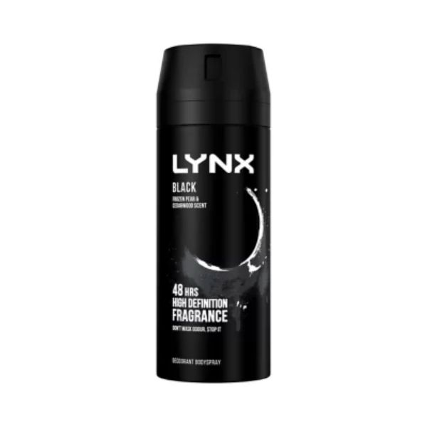 Lynx Aerosol Bodyspray Black 150ml