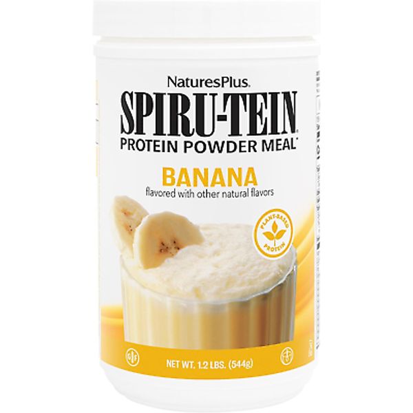 Naturesplus SPIRU-TEIN Shake - Banana Flavor - 1.2 Lbs, Spirulina Protein Powder