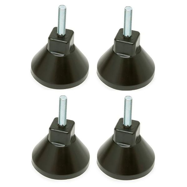 Tornado Black Foosball Leg Levelers - Set of 4