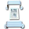 K-TEC GUTTER SUPPLY downspout Straps 2x3 (3"x4" downspout, Low Gloss White)