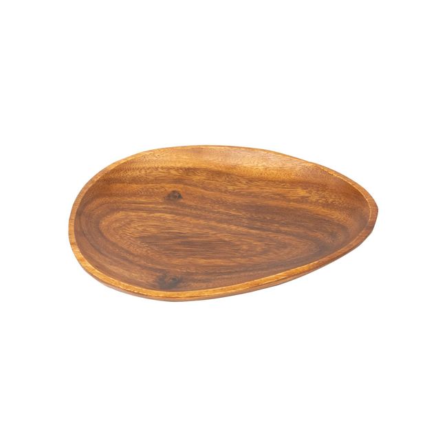 Emery Shokai Wooden Dinnerware Egg Plate Approx. Length 24.8 x Width 21.5 x Height 2.5 cm