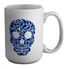 Shopagift Blue Skull White 15oz Large Mug Gift Cup