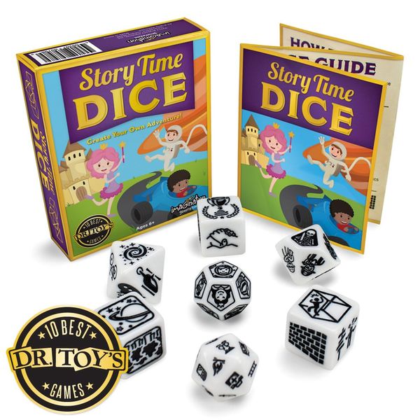 Imagination Generation Story Time Dice, Create Your Own Adventure Storytelling Game – Includes 7 Polyhedral Dice & 4 Suggested Ways to Play, Beginner Role-Playing Game