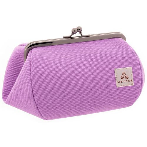 watona Canvas Purse Cosmetic Pouch 4.5 Size Large, purple