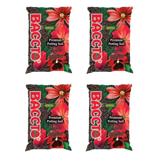 Michigan Peat General All Purpose Premium Potting Soil w/Perlite, 25lbs (4 Pack)