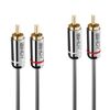 LINDY 35347 3m Dual Phono Audio Cable with CROMO Connectors