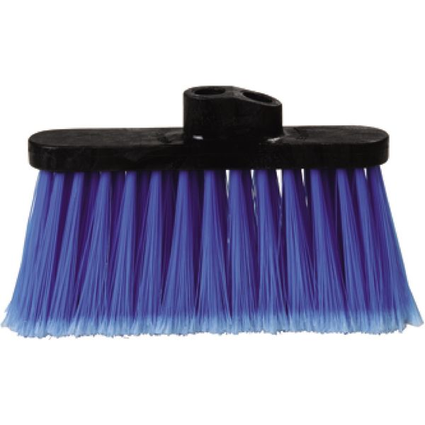 Carlisle FoodService Products 3685314 Duo-Sweep Light Industrial Broom Head, 4" Long Blue Synthetic Bristles, 13" W x 7" H Overall