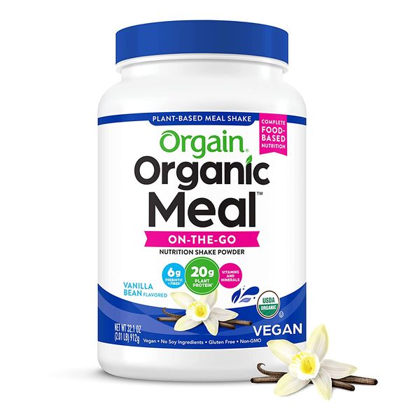 Organic Vegan Meal Replacement Protein Powder, Vanilla Bean - 20G Plant Based