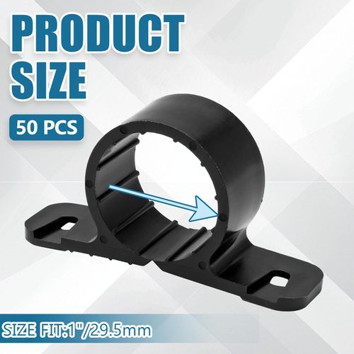 Litoexpe 50 Pcs 1 Inch Pipe Supports Suspension Clamp, Two Hole Mount Pipe Clamps for Pex, Copper, CPVC