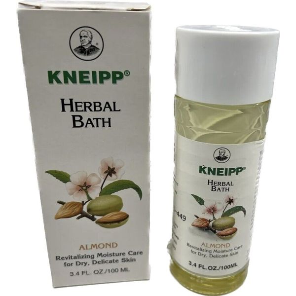 Kneipp Herbal Bath Oil, Almond, 3.4oz, Vintage, New in Box