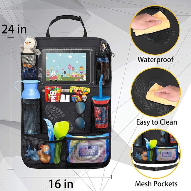 Cartoon Diaper Car Seat Organizer Storage Travel Bag Multi-Pocket Baby Bag