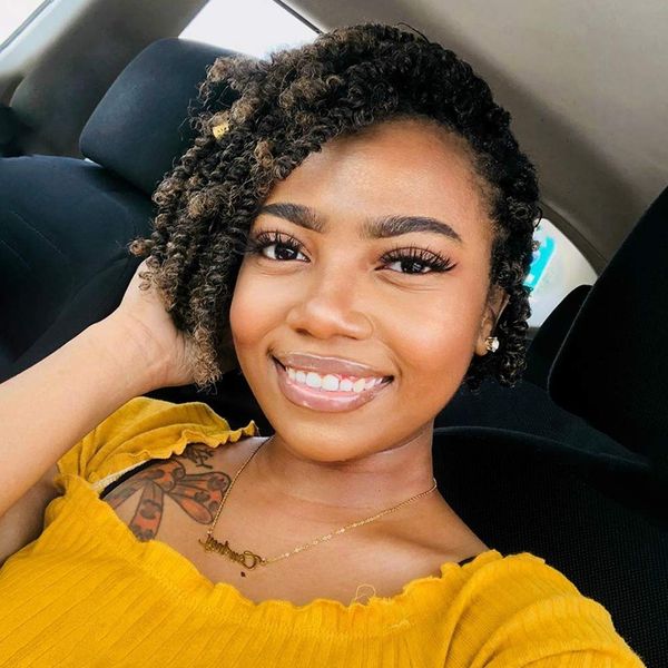 Toyotress Bob Spring Twist Hair - 6 inch 8 packs T27 Ombre Gold Pre-twisted Kids Crochet Hair Spring Twists Crochet Braids, Synthetic Braiding Hair Extensions (6 Inch,8P, T27)