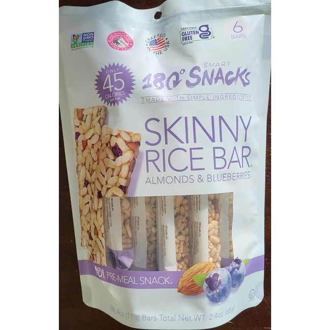 180 Snacks Skinny Rice Bar with Himalayan Salt , Total 7 Bars