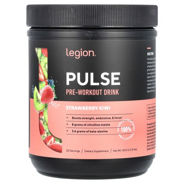 Pulse, Pre-Workout Drink, Strawberry Kiwi, 1.1 lbs (500 g)