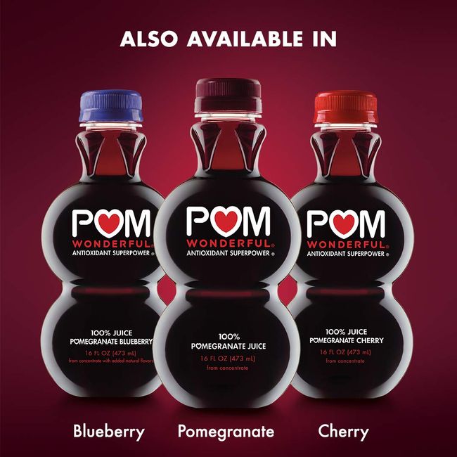  POM Wonderful, 100% Pomegranate Juice, 16 Fl Oz Bottle (Pack  of 6) : Fruit Juices : Grocery & Gourmet Food