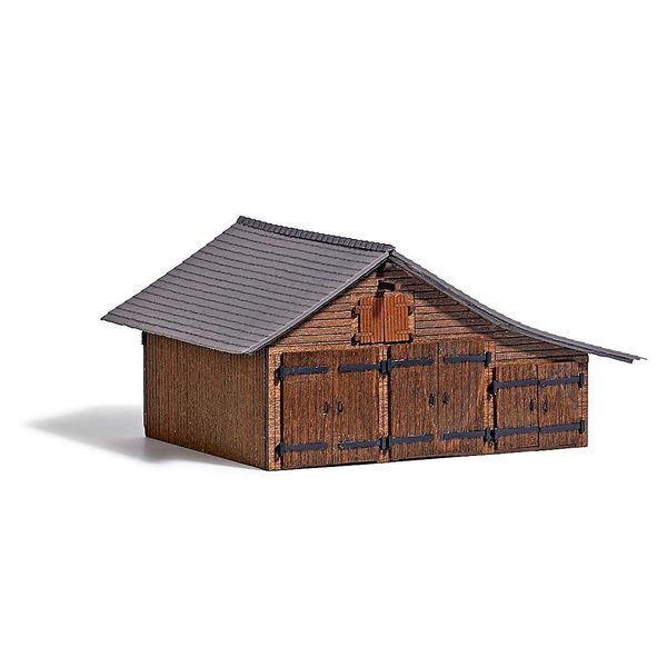 Busch 1508 Wooden Barn HO Structure Scale Model