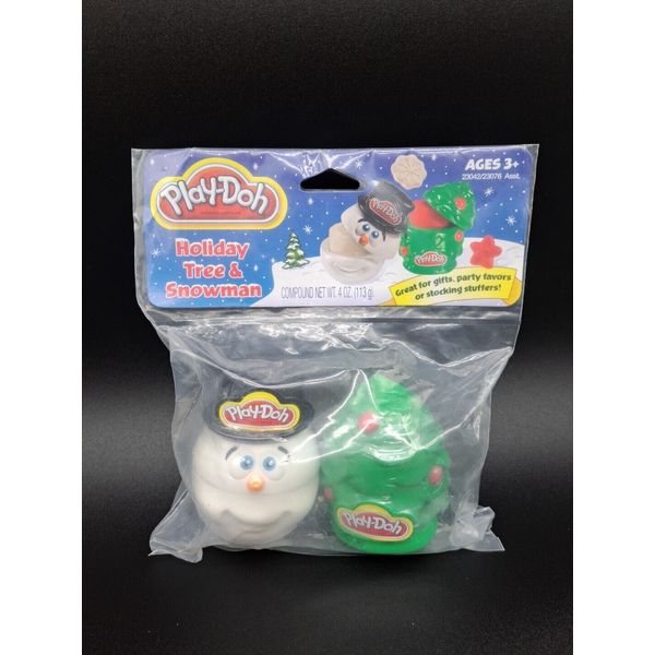 2007 Play-Doh Holiday Tree & Snowman Modeling Clay Set Sealed New