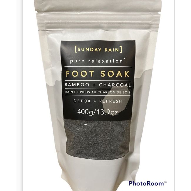 Sunday rain pure relaxation bamboo and charcoal foot soak new 400 G