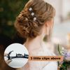 Three Flower Side Hair Clips, 4Pcs Double Braided Hair Clip with 2 Hair Ties Clover Hair Clip Star Weaving Sectioning Hair Clips Flower Hair Clip for Women Girls
