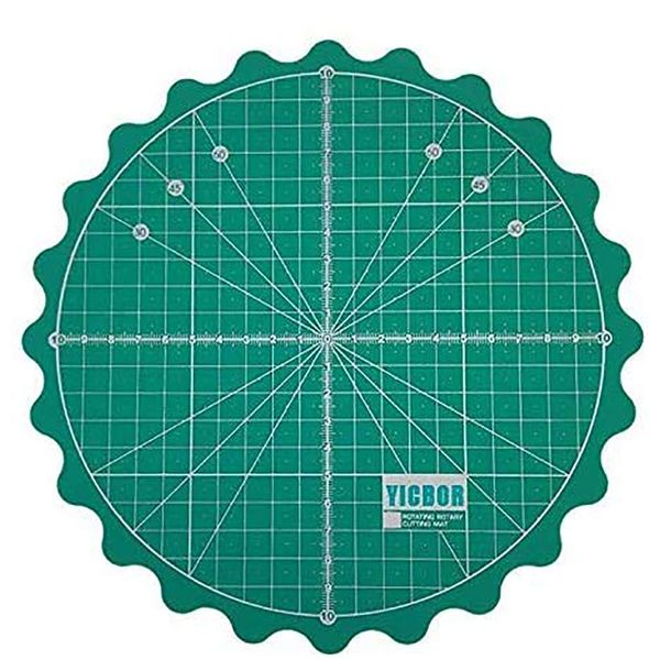 YICBOR Self Healing Rotary Cutting Mat for Office School Supplies Quilting, Paper Craft, Clay Craft, Art Craft (Green)