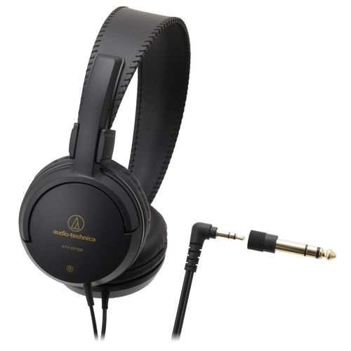 Audio-Technica ATH-EP100 Monitor Headphones for Musical Instruments, Open Type, Wired, Lightweight, Musical Instrument Practice, Electronic Piano, 0.25 inch (6.3 mm) Headphone Connector Converter Plug